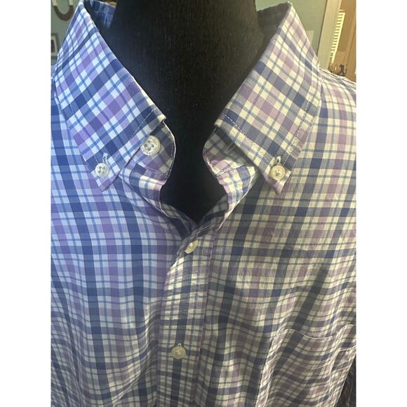 Lands’ End Blue Longsleeve Button Up Tailored Fit Shirt - Picture 2 of 6